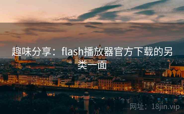 趣味分享:flash播放器官方下载的另类一面